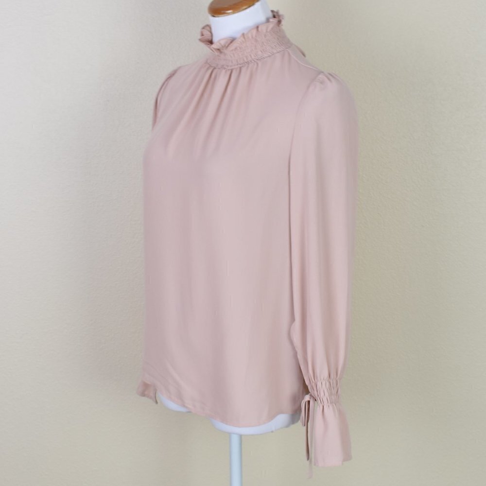 Vince Camuto Smocked Neck Blouse NEW - Picture 5 of 7